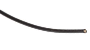 Stranded Wire PTFE 0.22mm² Silver-Plated Copper Black 100m